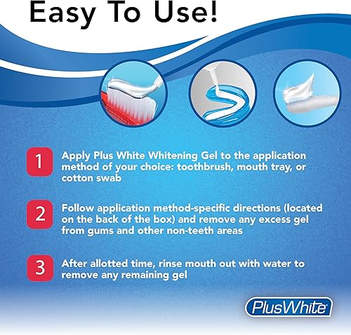 Miniatura 6 de Plus White Gel blanqueador rápido funciona en 5 minutos blanqueamiento dental profesional con ingrediente aprobado por dentistas 2 onzas