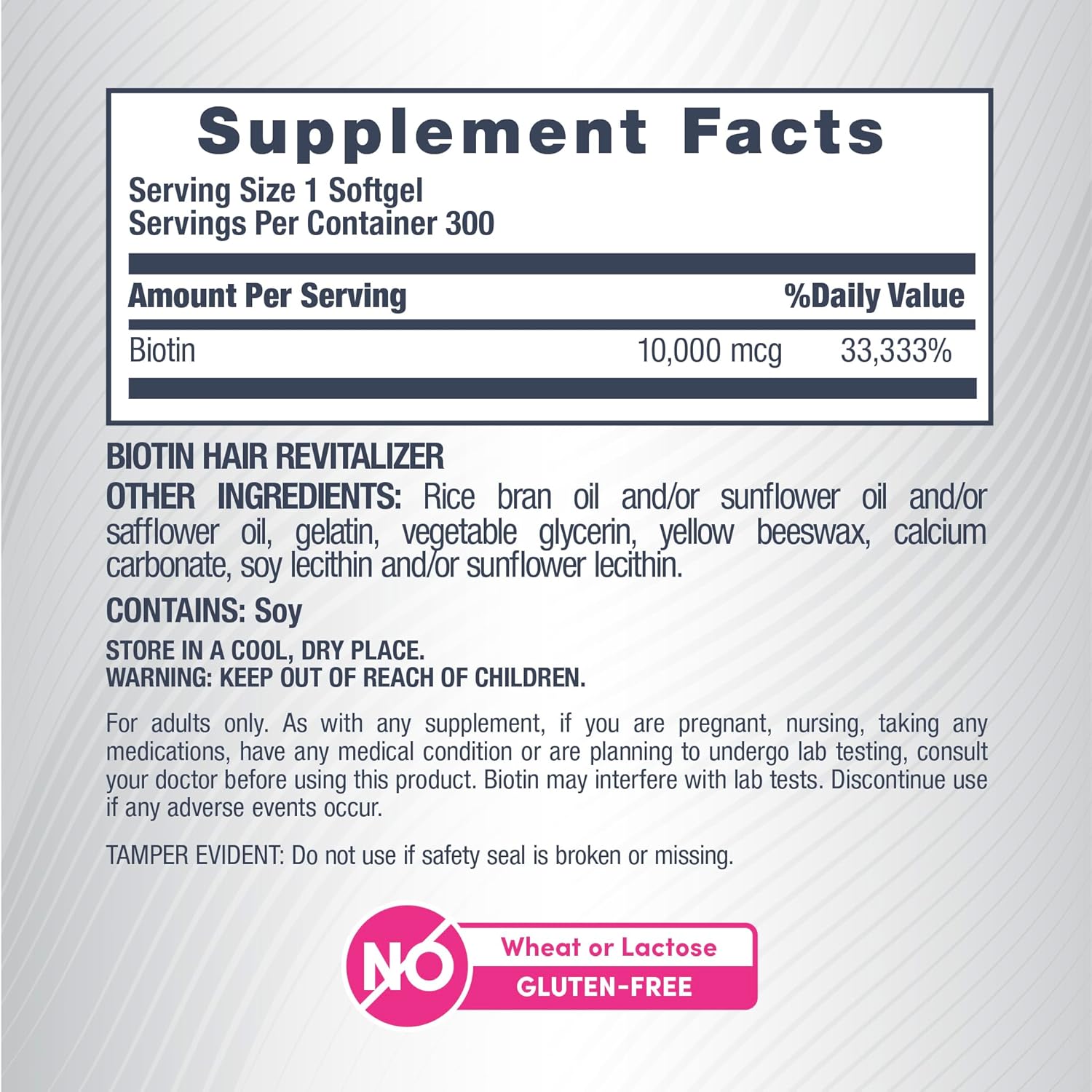 NeoCell Biotin Hair Revitalizer 10000mcg | 300 Softgels | Daily Nourishing Formula | for Women and Men | Hair, Skin, and Nails Supplement - Image 4