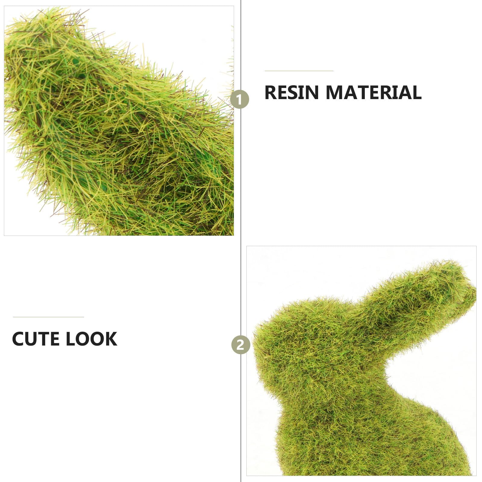 2 Stück Osterhasen Dekoration aus Flockigem Material für Garten und Wohnzimmer Grüne Kaninchenfiguren als Osterschmuck und Gartendeko