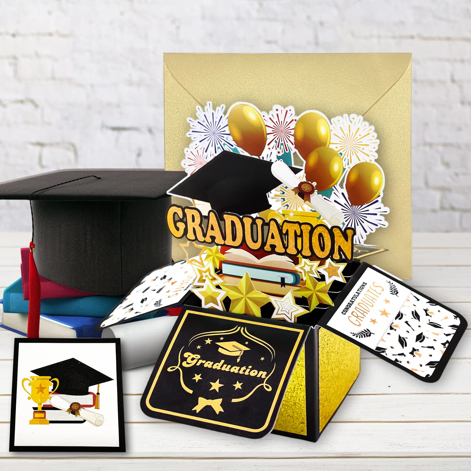 Sunflower Graduation Decorations 2025 3D Graduation Cap Pop Up Card ...