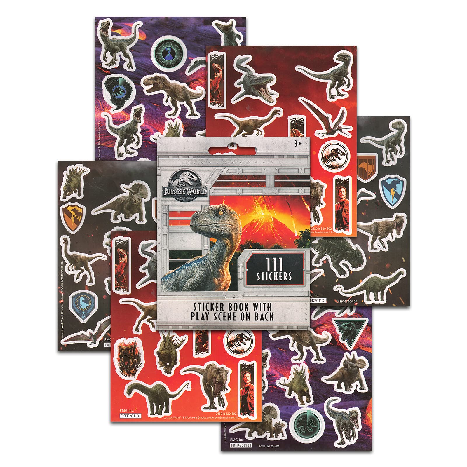 Buy Jurassic World Dinosaur Stickers Party Favors Pack Bundle Over