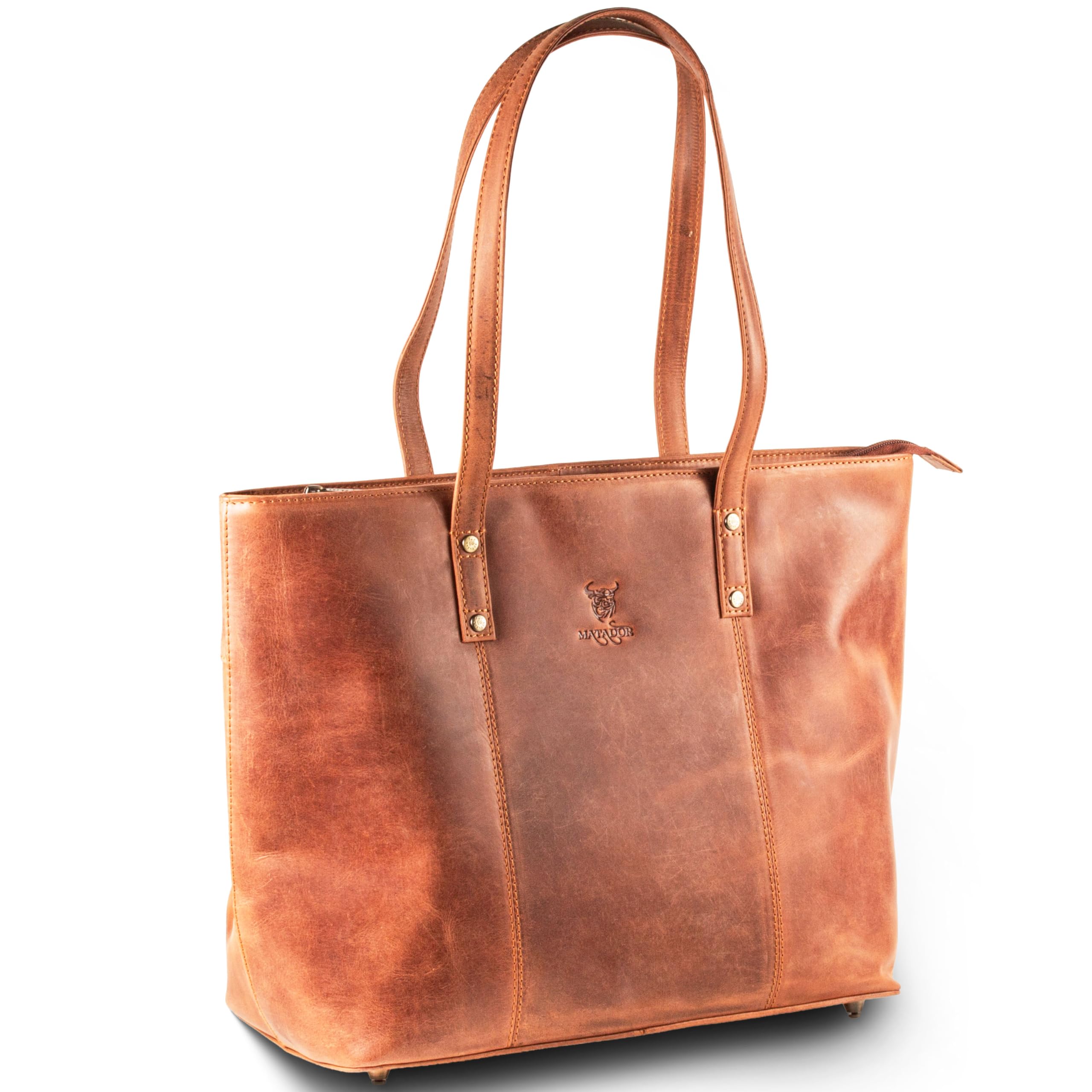 MATADOR Torba na zakupy damska, duża, skórzana #PARIS, elegancka torba na ramię do biura, torba robocza z dużą ilością miejsca, torba hobo bag lub torba woreczkowa, idealna damska torba na zakupy na
