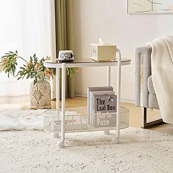 Amazon｜Chic ZONE サイドテーブル キャスター付き 幅60×奥行