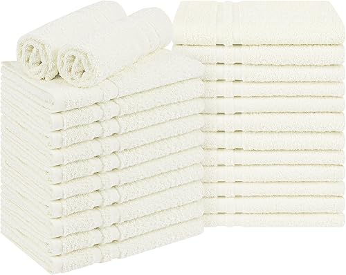 Utopia Towels Toallas de algodón a prueba de blanqueador (16 x 27 pulgadas) Toalla de mano de gimnasio segura con blanqueador (paquete de 24,