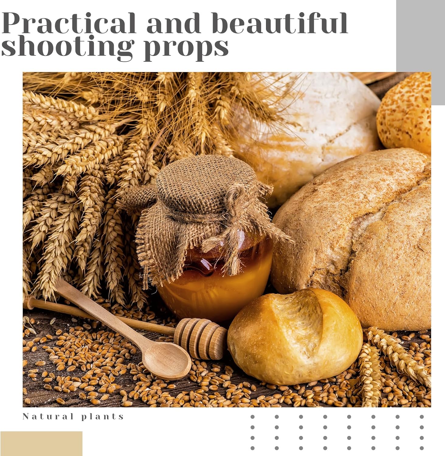 Geosar 800 Stems Dried Wheat Stalks for Decor Natural Wheat Grass Sheaves Bundle Farmhouse Artificial Flowers Arrangement for DIY Wedding Table Home Centerpieces Party Decorative (16 Inch)