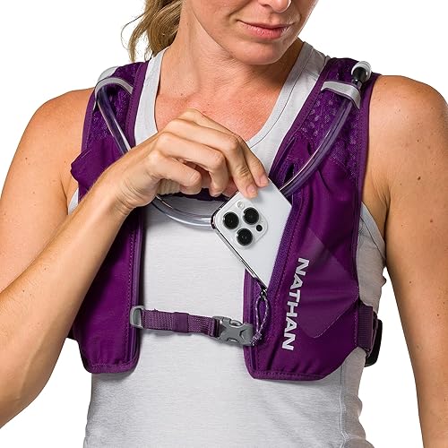 Miniatura 8 de Nathan QuickStart 1.5L Hydration Pack Vest with Bladder or flasks, Storage Pockets, Breathable Moisture-Wicking Fabric, Adjustable Straps for