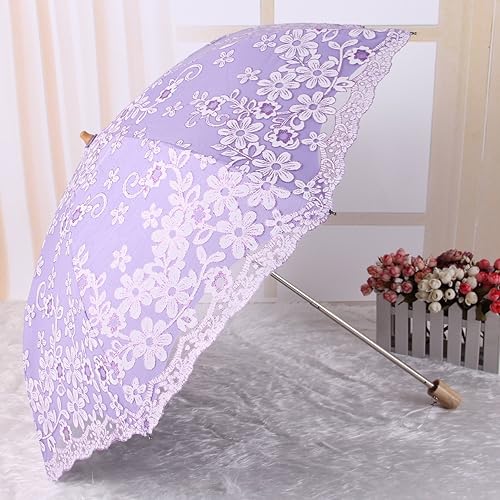 Miniatura 3 de Honeystore Parasol de viaje plegable Brolly Anti-UV Sombrilla Vintage