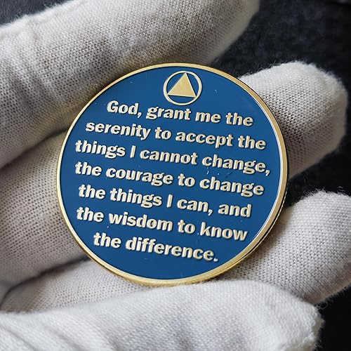 Miniatura 6 de Fuera de las cenizas de la adicción Phoenix Sobriety Chip AA Medallón Serenity Prayer Challenge Coin