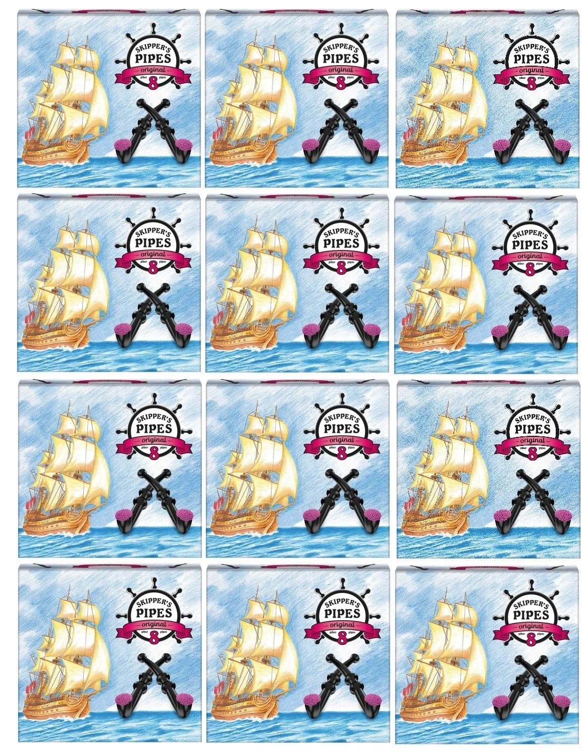 12 Packungen Rexim Skipper´s Pipes a 136 g Lakritz Pfeifen + Space Keks gratis a 45 g von Onlineshop Bormann