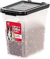 Vista 15 de IRIS USA Contenedor hermético de almacenamiento de alimentos para perros, hasta 40 libras, ruedas acoplables, para almacenamiento de alimentos