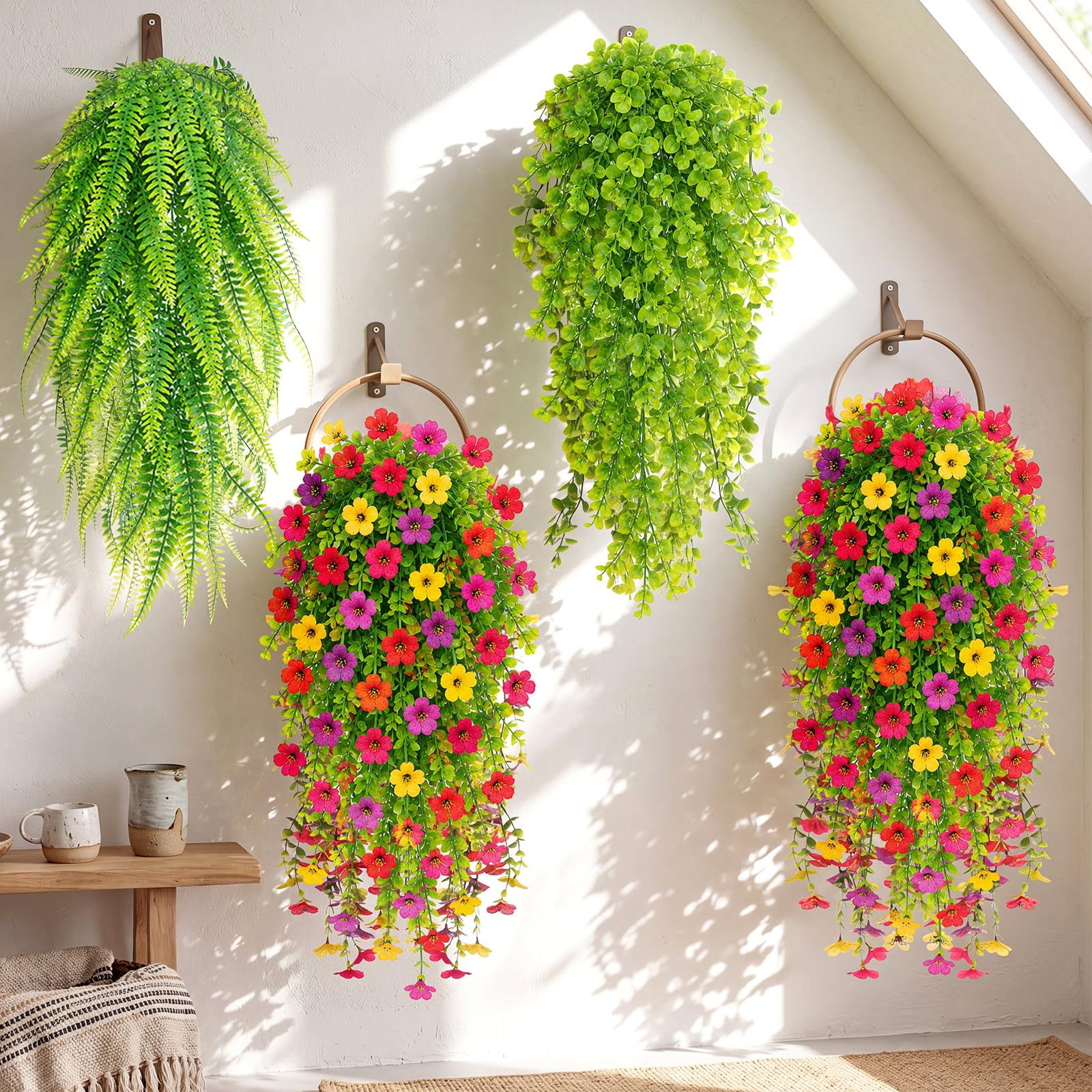 Photo 1 of Rivvlive Artificial Hanging Plants (10 Pcs)