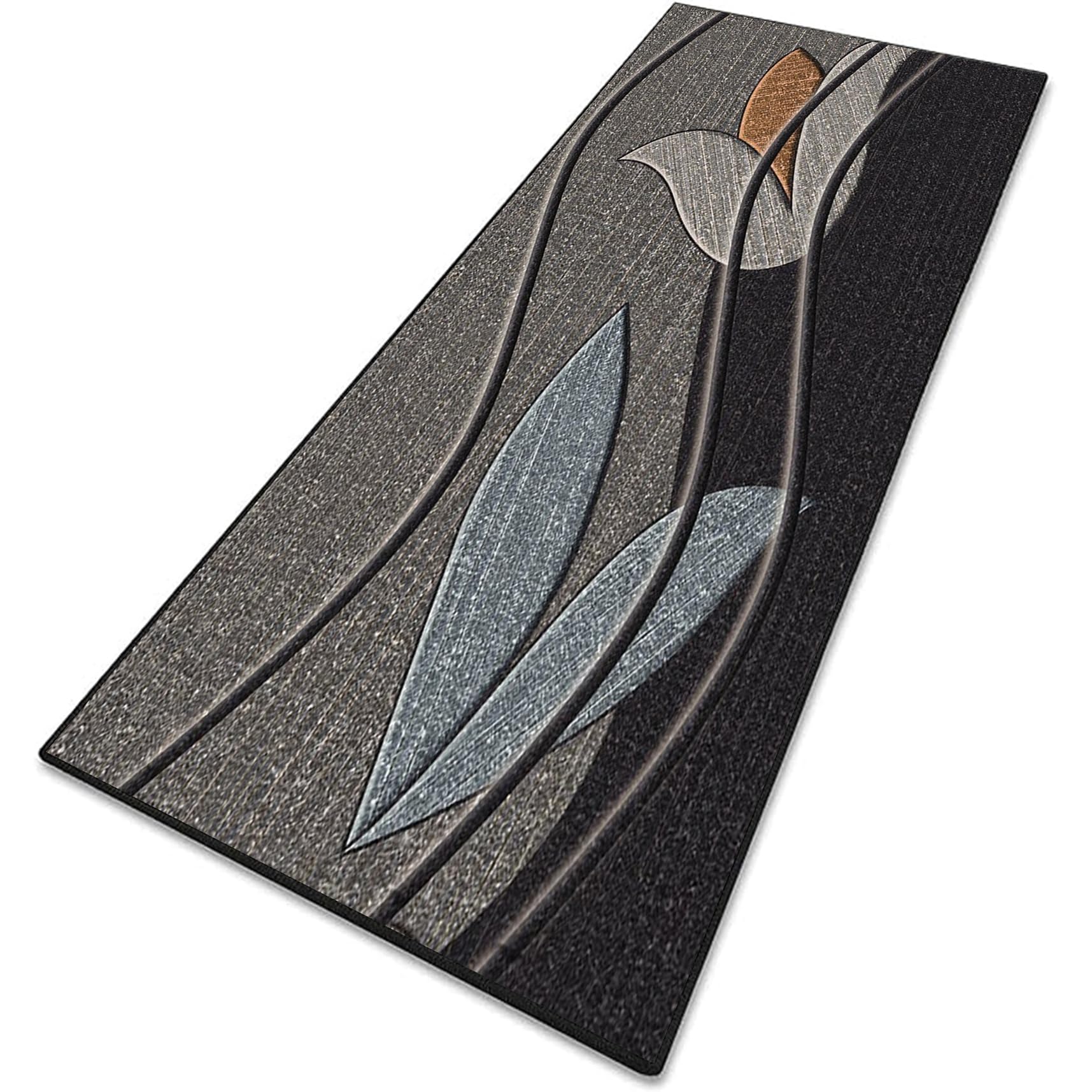 Carpette pour couloir et salon unie 106x320 cm lavable et douce
