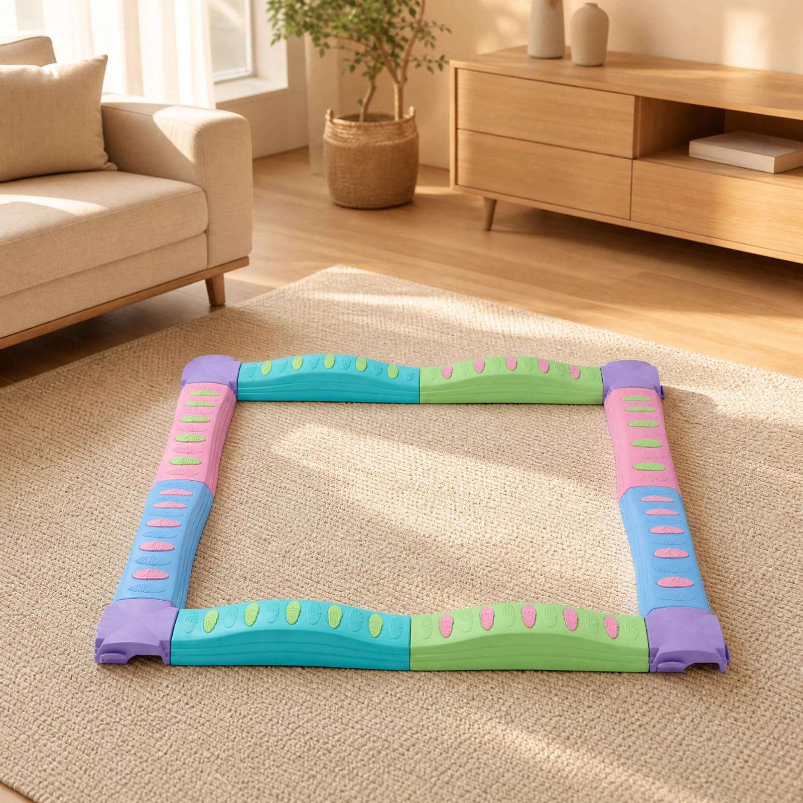 Circuito Equilibrio con Secciones Rectas y Esquinas Antislizante Juguete Sensorial Seguro para Niños en Edad Preescolar, Casa,