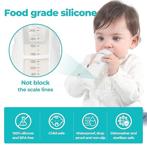 Miniatura 2 de Paquete de 3 fundas de silicona para botella natural Philips Avent, soporte de biberones de silicona de grado alimenticio antiroturas, compatible