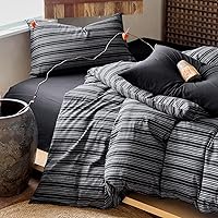 Vista 51 de VM VOUGEMARKET - Juego de funda de edredón a cuadros de tamaño queen, algodón lavado, ropa de cama reversible y multicolor, con 2 fundas