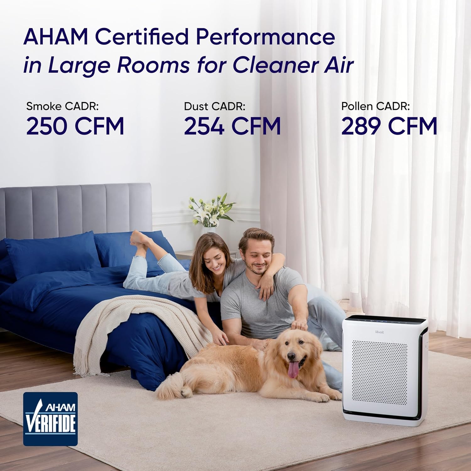 LEVOIT Air Purifiers for Home Large Room Up to 1875 Ft² with Washable Pre-Filter, AHAM VERIFIDE, Air Quality Monitor, HEPA Sleep Mode for Allergies, Pet Hair in Bedroom, Vital 200S...