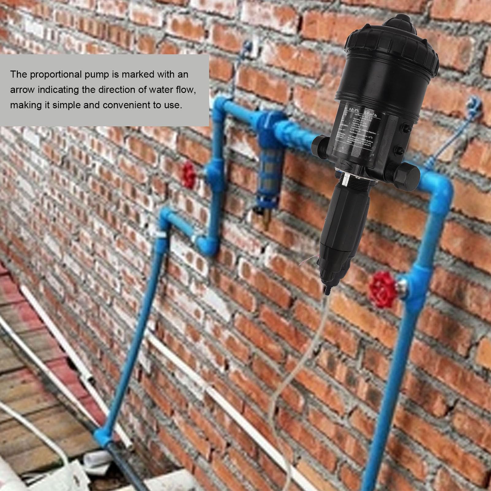 Inyector de Fertilizante de 0,2-2% o 1-5% para Riego por Goteo, Inyector de Fertilizante Automático de Rosca Macho G3/4, Dispensador de Bomba Dosificadora de Líquido Ajustable