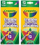 Crayola 12 Erasable Coloured Pencils Arts & Crafts