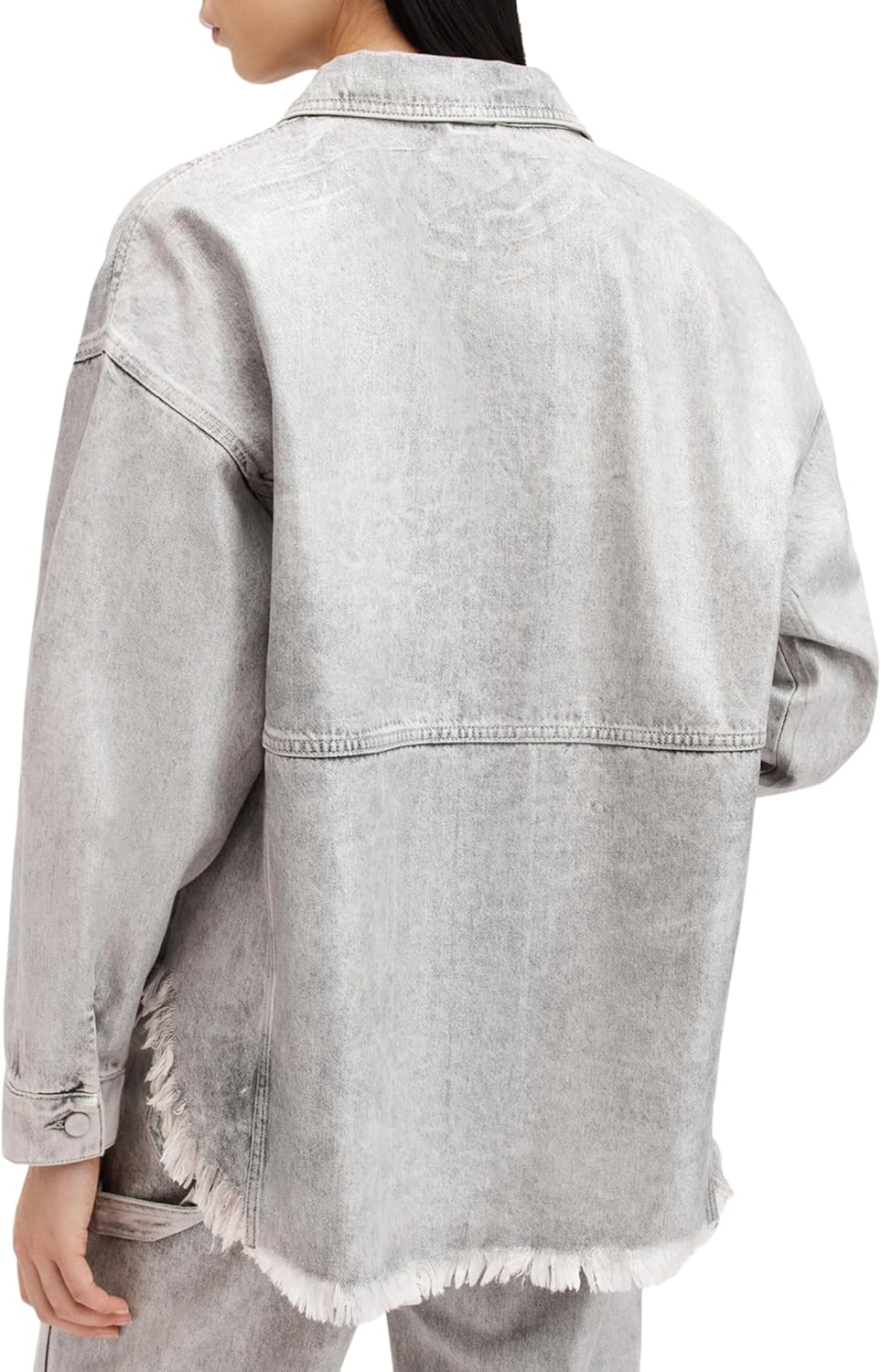 AllSaints womens Hettie Denim Shacket - Image 4
