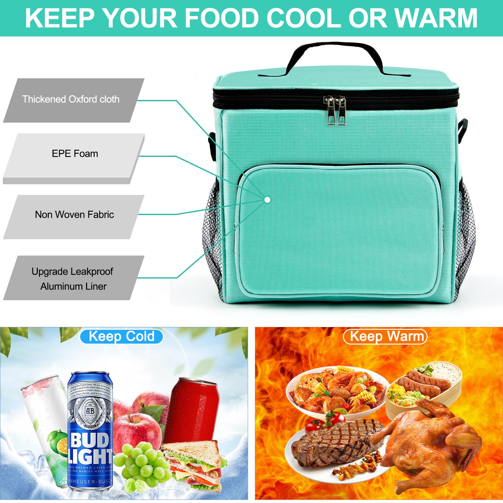 Borsa Termica Tufa 6.4L Porta Pranzo - Isolata Per Ufficio, Scuola, Picnic E Viaggi