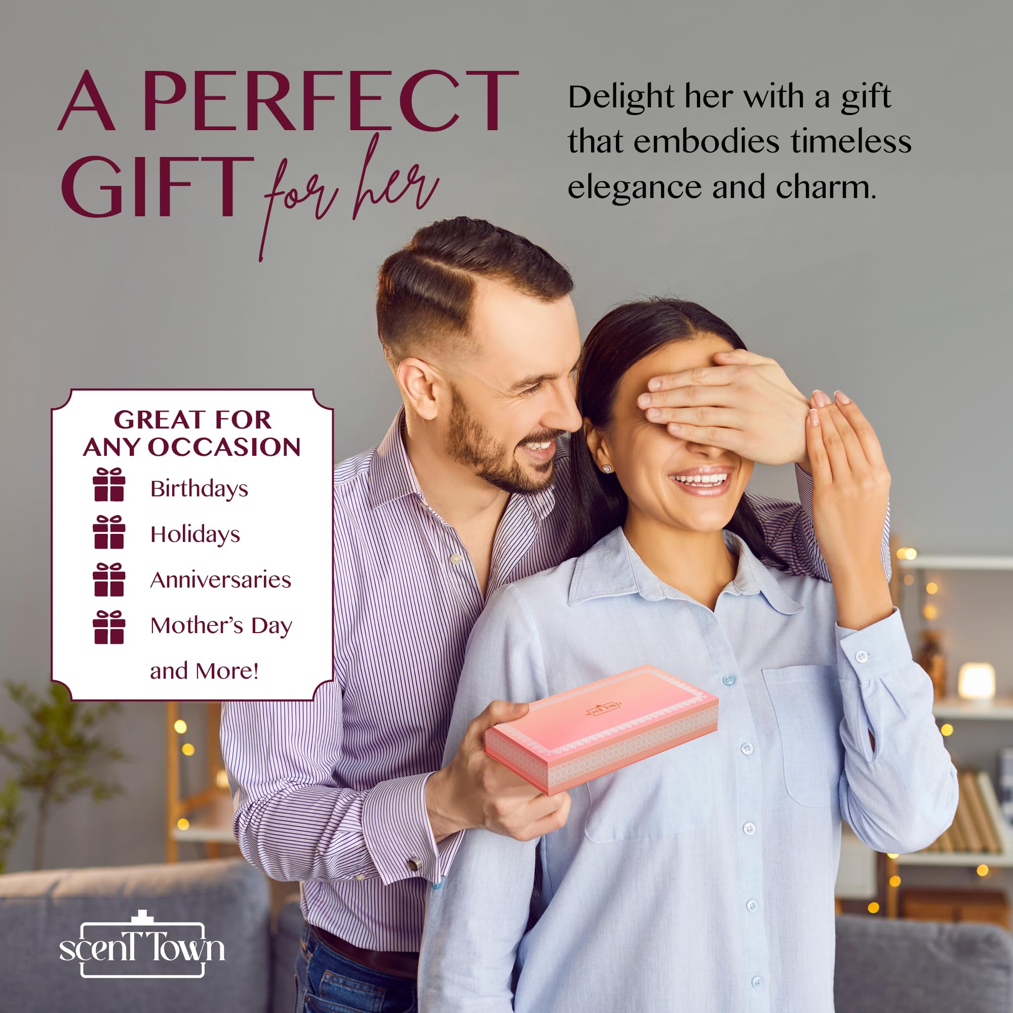 Women's Perfume Gift Sets Bundle Mini Bottle – Designer Womens Perfume Sampler Sets with Refillable Atomizer – Bundle Includes Versace, Moschino, Chloe, Jimmy Choo Travel Size 0.15 Oz Each