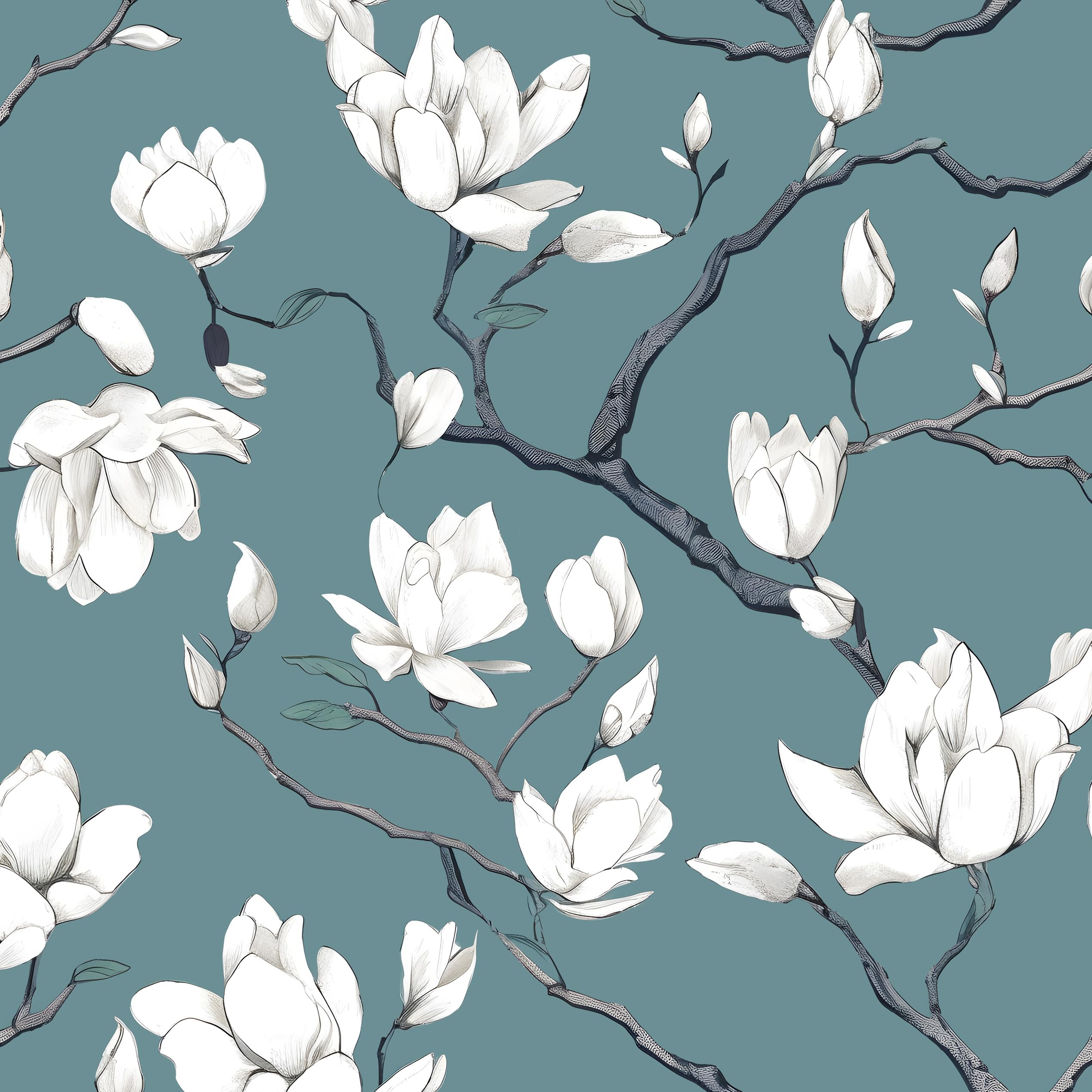 Laatse Vintage Floral Wallpaper Peel and Stick Blue Floral Contact Paper for Bedroom Waterproof Self Adhesive Boho Leaf Modern Wall Paper for Cabinets