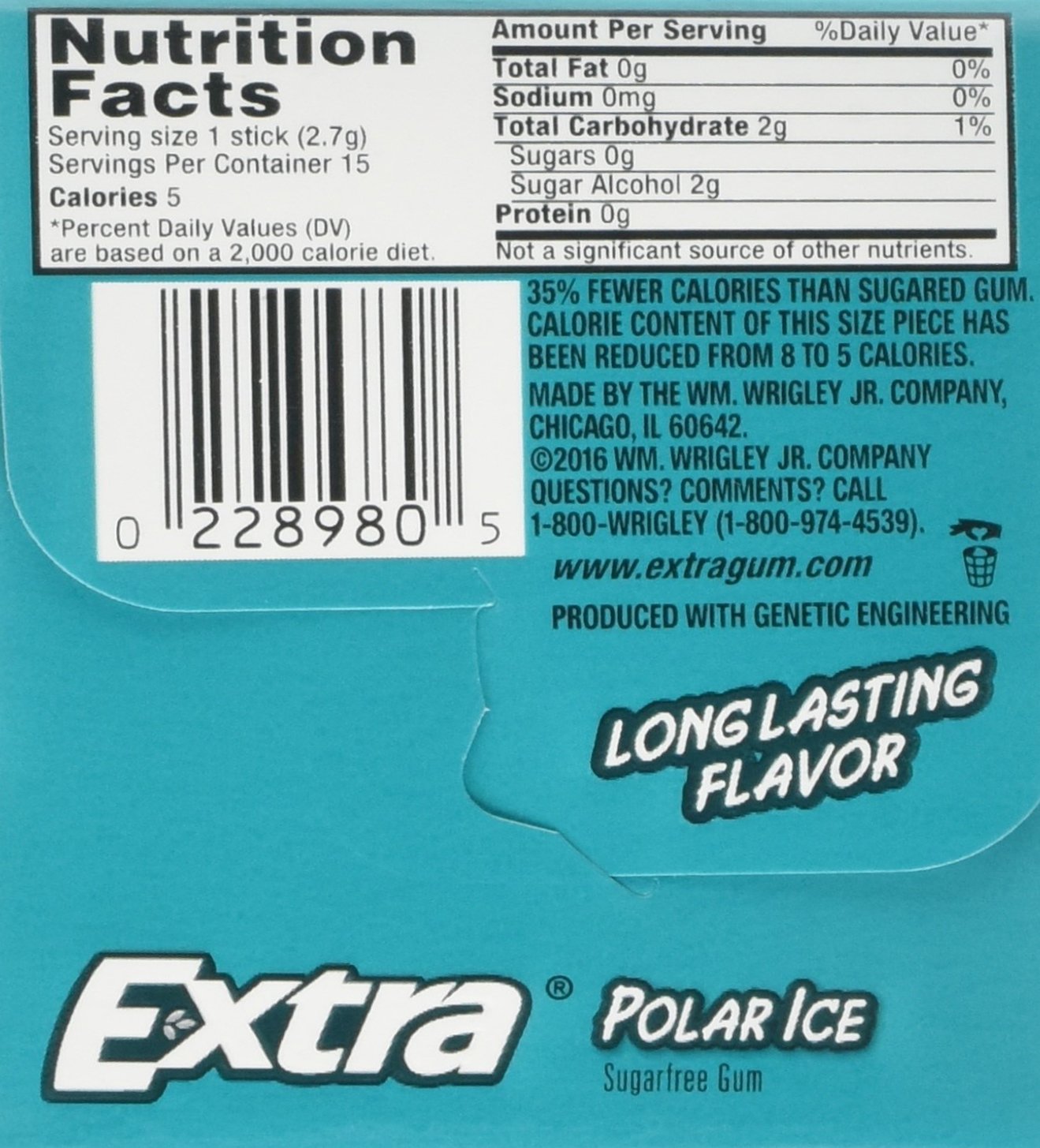 Wrigleys Extra Polar Ice Gum 15 Stick 40 5 G Pack Of 5 Buy Online In China At Desertcart