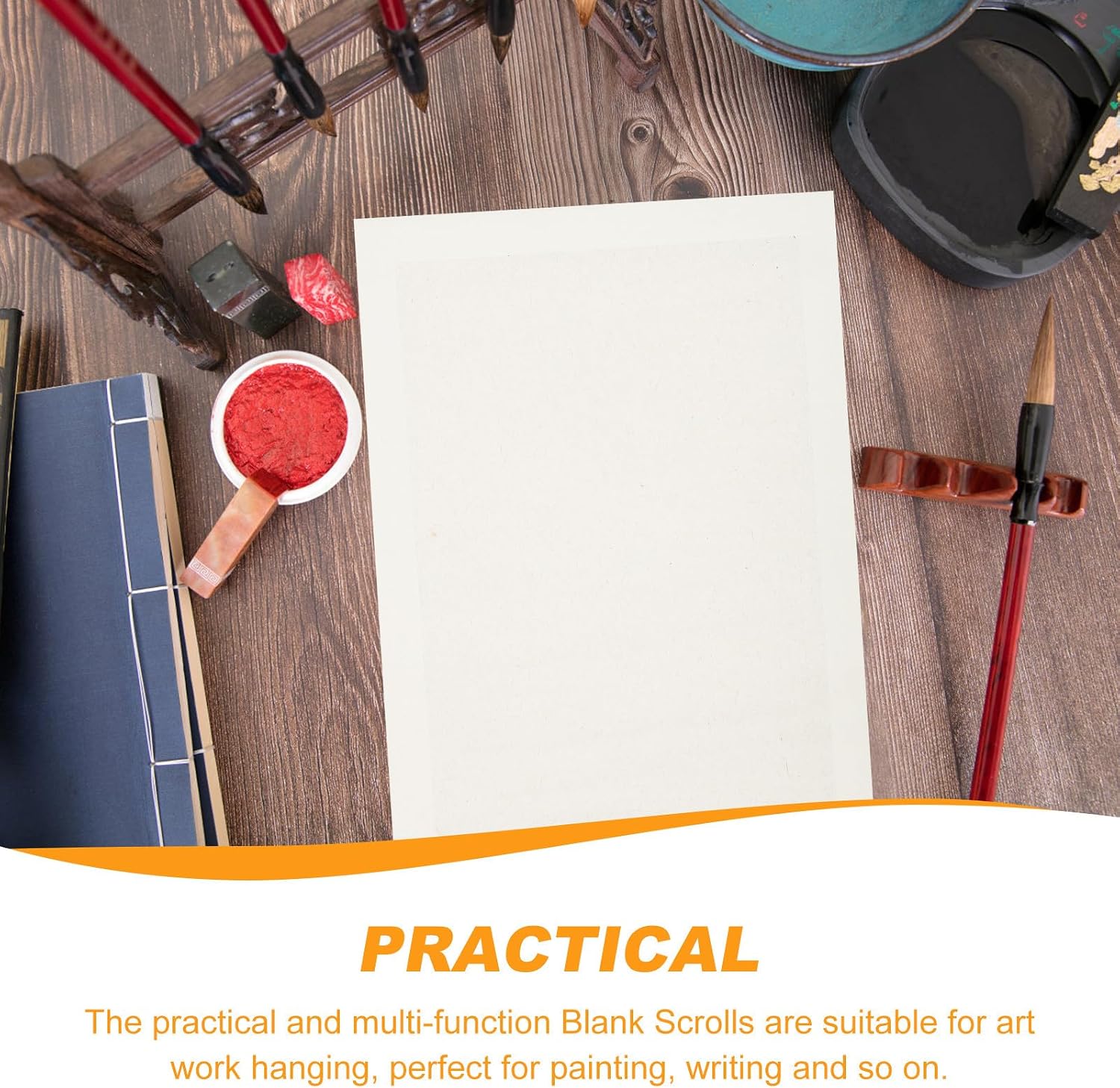 Uonlytech 10 Sheets Thickened Xuan Paper Soft Card Chinese Calligraphy Art Multi-function Rice Paper for Painting Writing Practice Traditional Chinese Drawing Craft