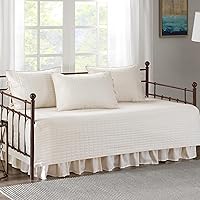 Vista 18 de Comfort Spaces Funda para sofá cama - Lujosa de doble cara - Acolchado, ropa de cama acogedora para todas las estaciones con falda de cama, fundas a