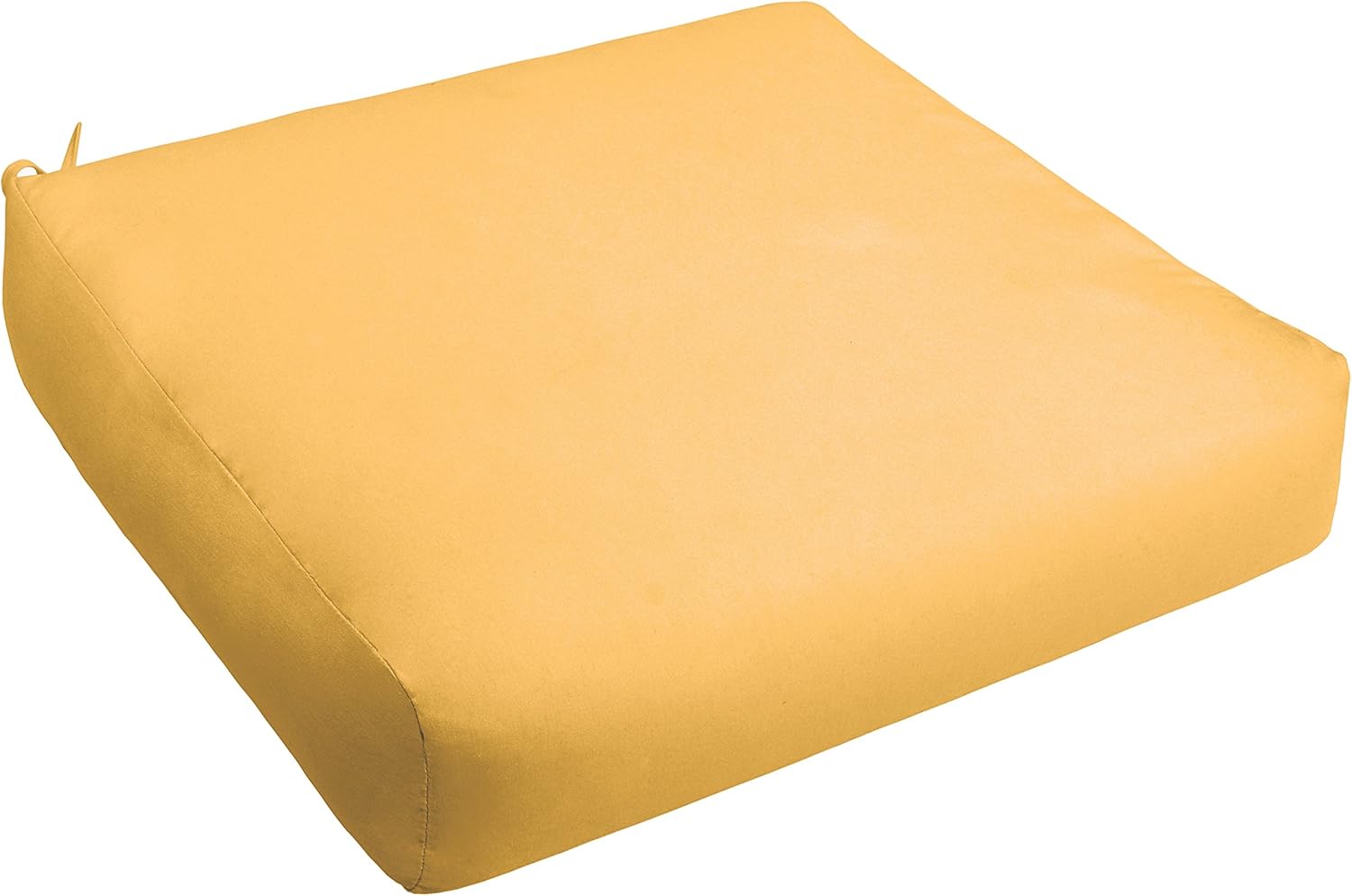 Indoor or Outdoor Square Chair Seat Cushion with Round Corners, 29, Daffodil Yellow
