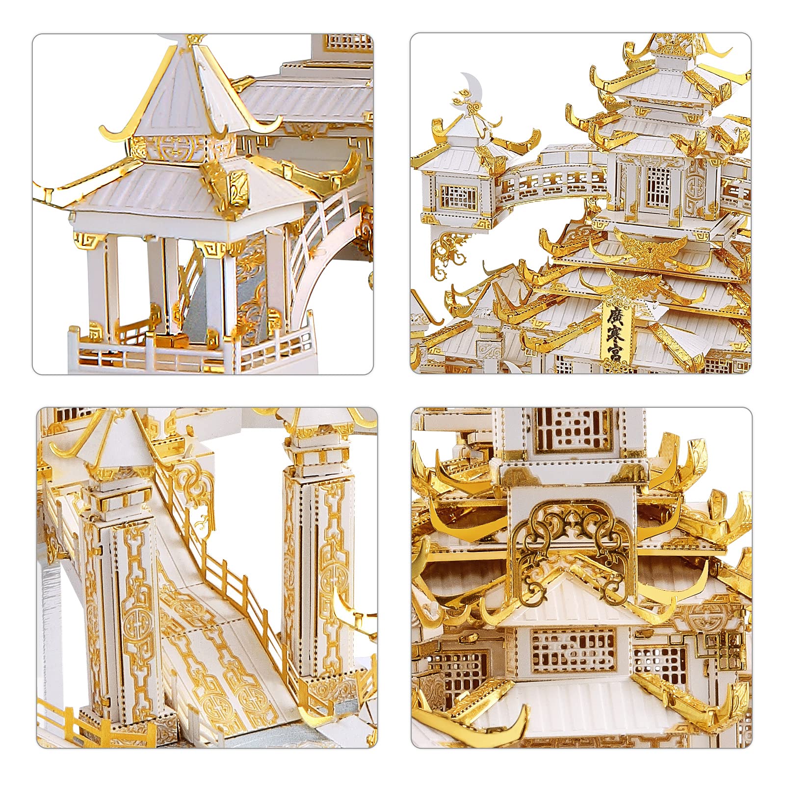 Piececool Kit di modelli 3D in metallo per adulti per costruire il palazzo lunare kit di costruzione di modelli puzzle 3D per adulti in metallo puzzle puzzle kit fai da te per la decorazione della