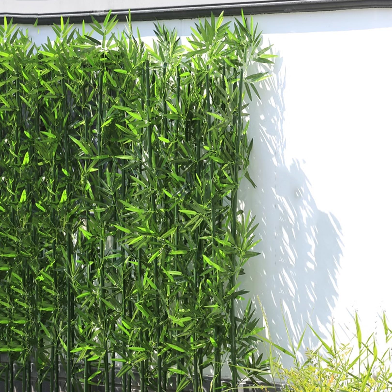 Separé da Esterno Pianta Finta di Albero di bambù Artificiale for Giardino Domestico, Schermata Privacy Parete Verde, Steli di bambù Finti con Foglie di plastica(35 Bamboo,1m/3.3ft Tall)