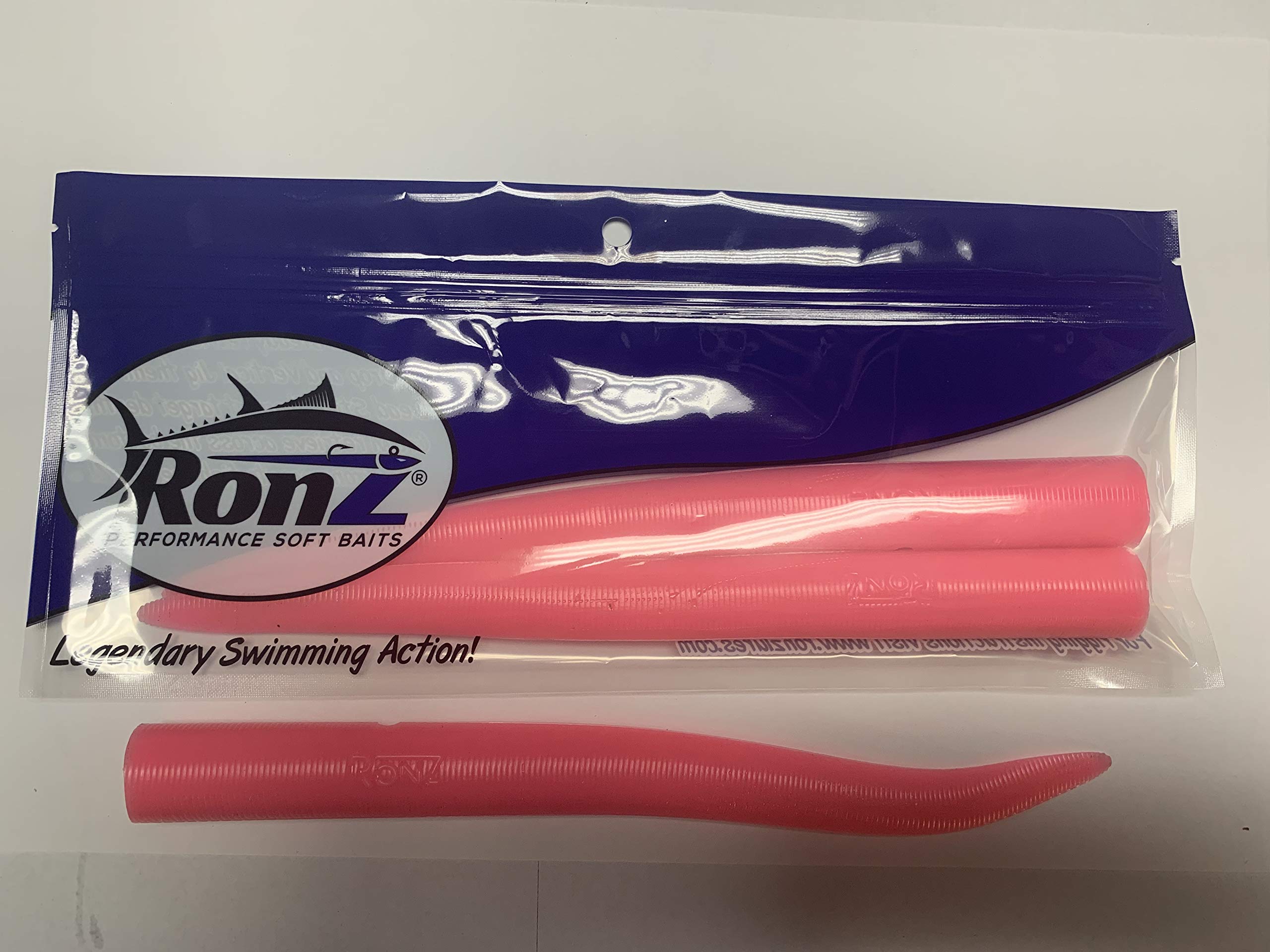 RONZ Lures Replacement Tails 10" 4ct (10BTPF) (Pink Fluorescent)