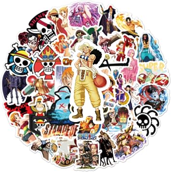For Stickers Set of 50, Cute Anime for Stickers, Waterproof Decal, Cute, Stylish, Cartoon DIY Stickers, Diary, Suitcase, Snowboard, Suitcase, Guitar, Car, Water Bottle, Bicycle, Skateboard, Motorcycle, Helmet, Laptop, Mobile Phone, Materials, Tape, Students, Anniversary, Gift, Birthday Present, Notebook Stationery Set