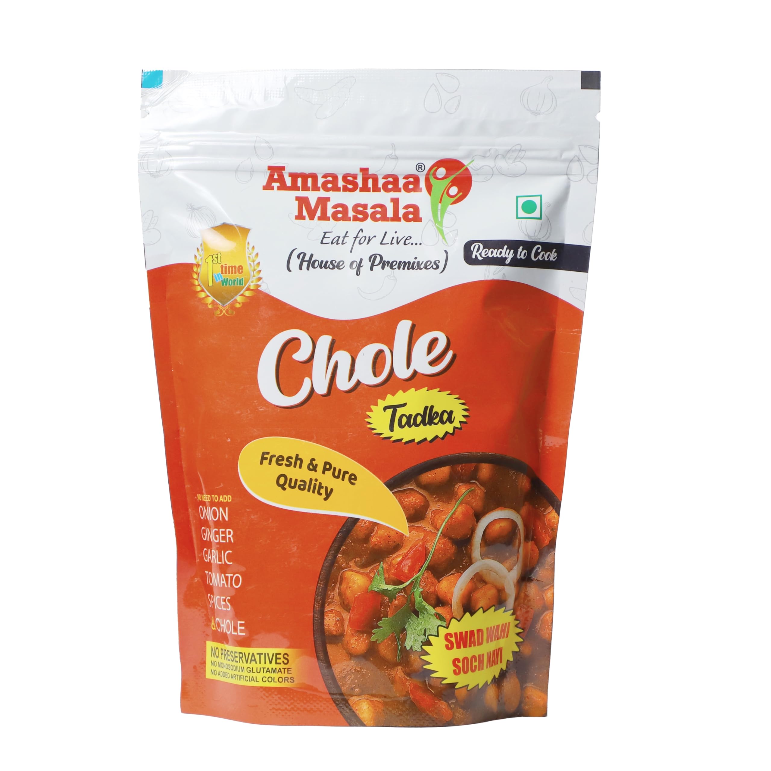 Amashaa Masala Eat for Live... Chole Tadka Premix - 500Gm | Best Premix | Ready To Chole | Ready To Cook (B0CFXTP4WM) Amazon Price History, Amazon Price Tracker