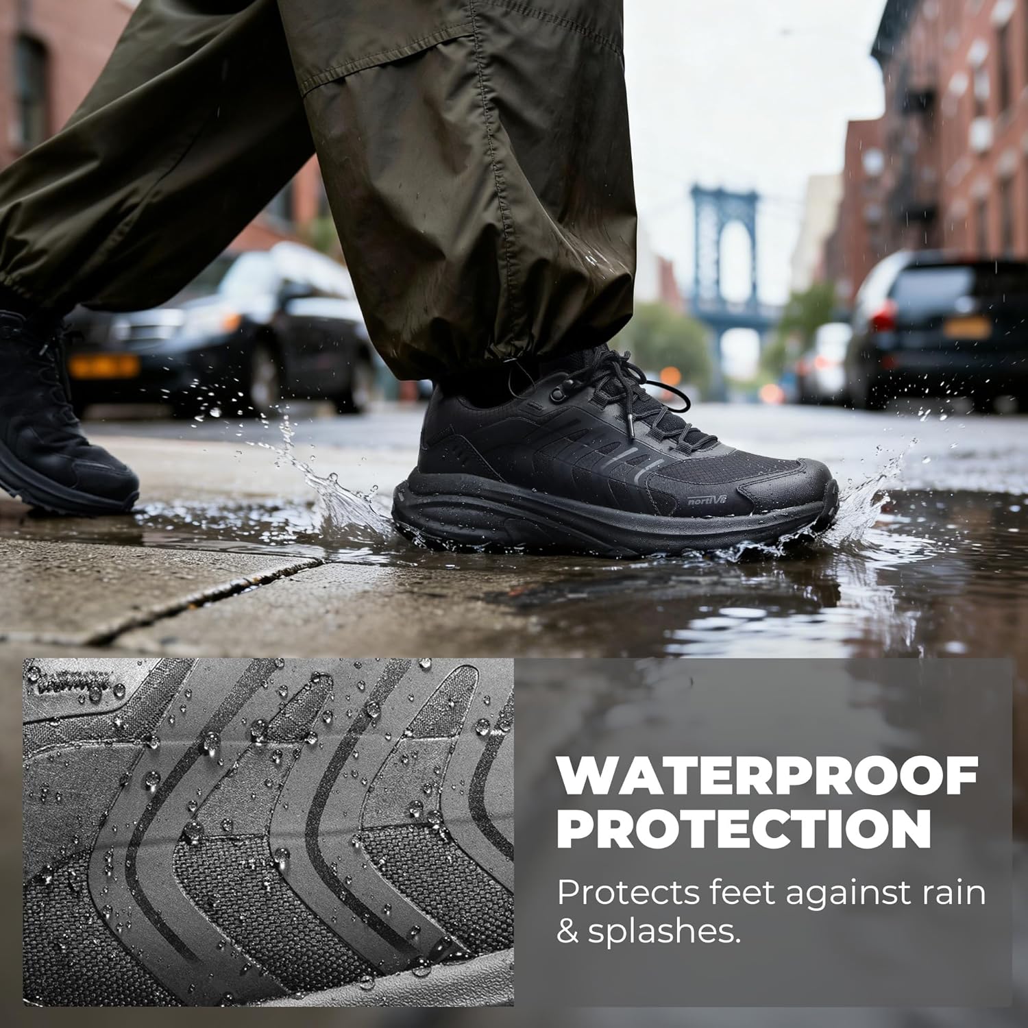 NORTIV 8 Men's Waterproof Hiking Shoes Non-Slip Lightweight for Walking Comfort Outdoor Trekking Camping Climbing Daily Fashion Sneakers Armadillo FieldLite - Image 6