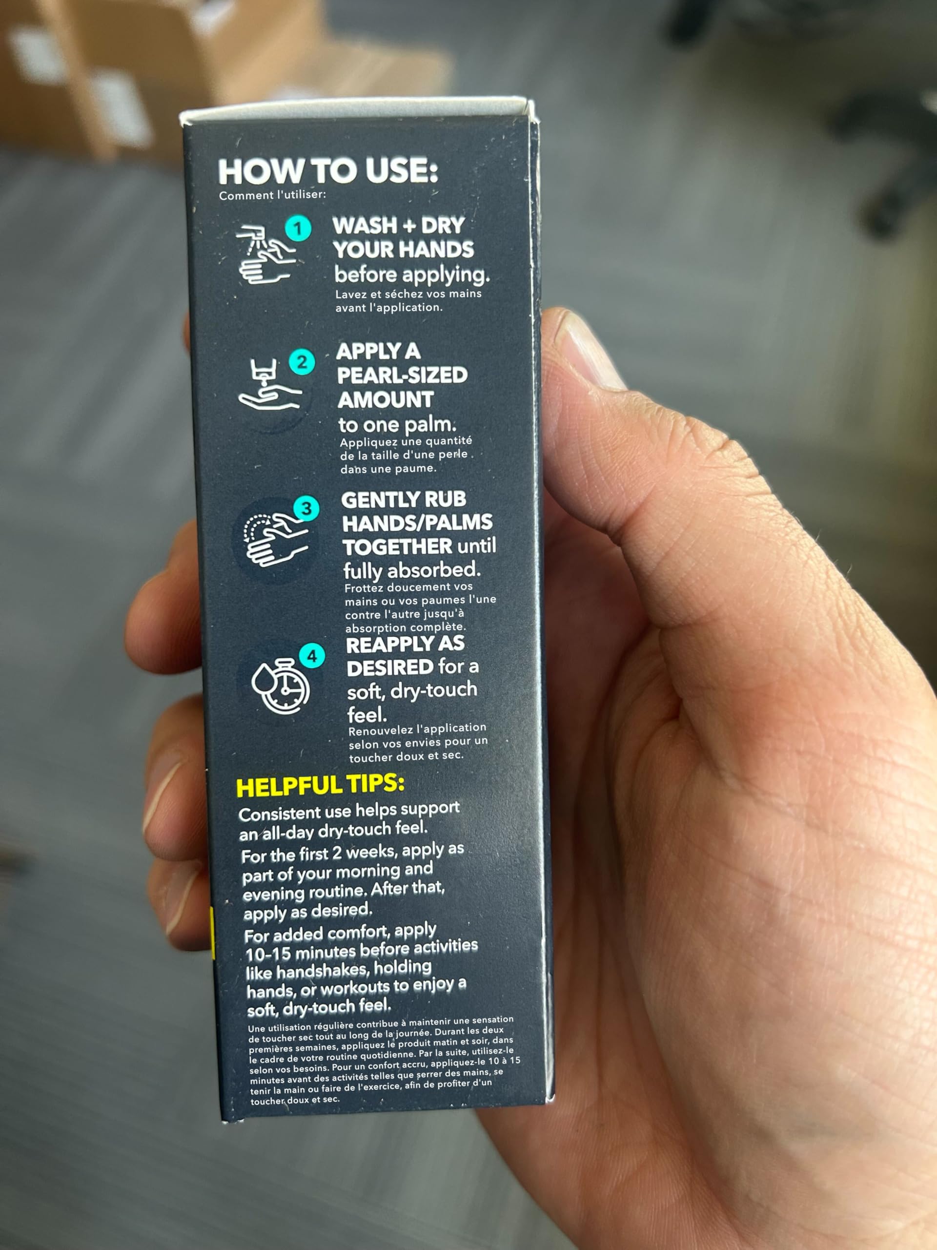 SweatBlock Lotion anti-transpirante pour les mains pour paumes moites - 50 ml - Taille de voyage - Traitement de l'hyperhidrose à séchage rapide pour homme et femme - Formule non irritante testée