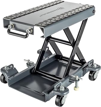 Powerbuilt Deluxe Motorcycle and Utility Lift, Lock Wheels, Strap Hooks, Transmissions, ATV, Hand Driven or Power Tool - 941877ECE