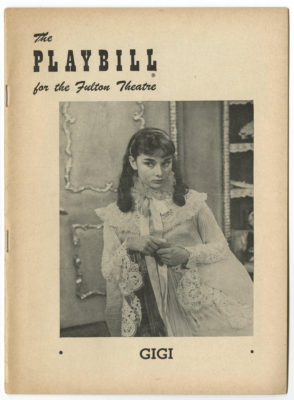 Gigi Vintage Playbill Fulton Theatre New York 1951 Audrey gigi-vintage-playbill-fulton-theatre-new-york-1951-audrey