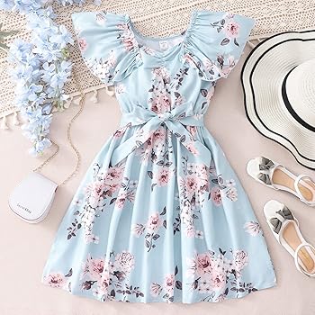 Amazon.com: AIMAOMI Kid Girls Child Fly Sleeve Sundress