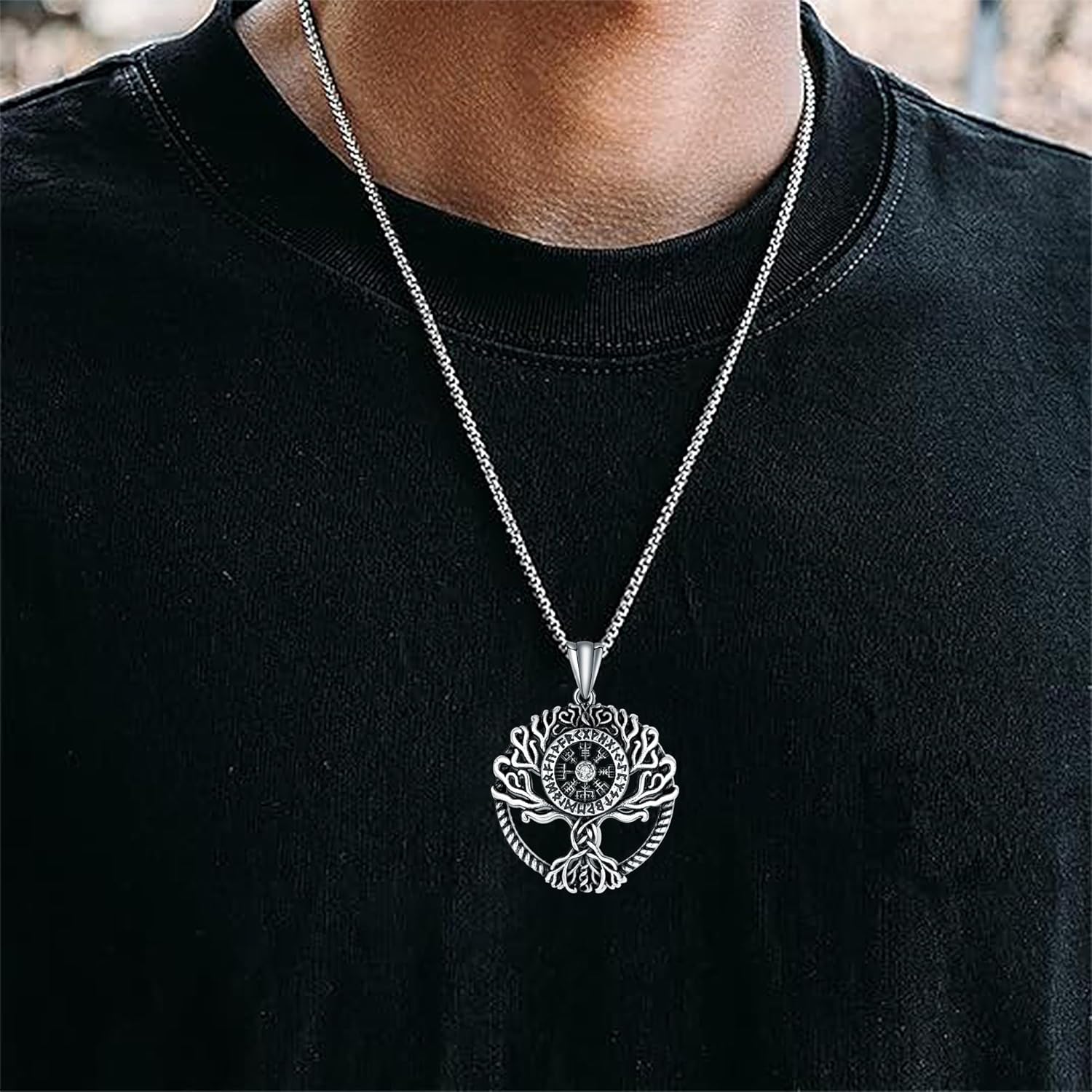 925 Sterling Silver Patron Saint Necklace Amulet Miraculous Medal Pendant Jewelry for Men Women with Friendship Talisman Travel Inspirational Gifts - Image 5