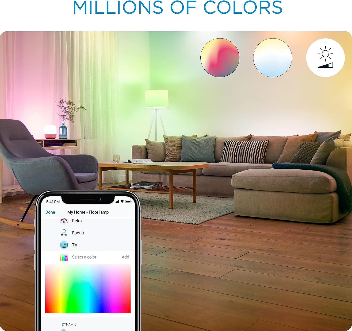 65W BR30 Medium Base Full Colour and Tunable White Smart LED Light Bulb