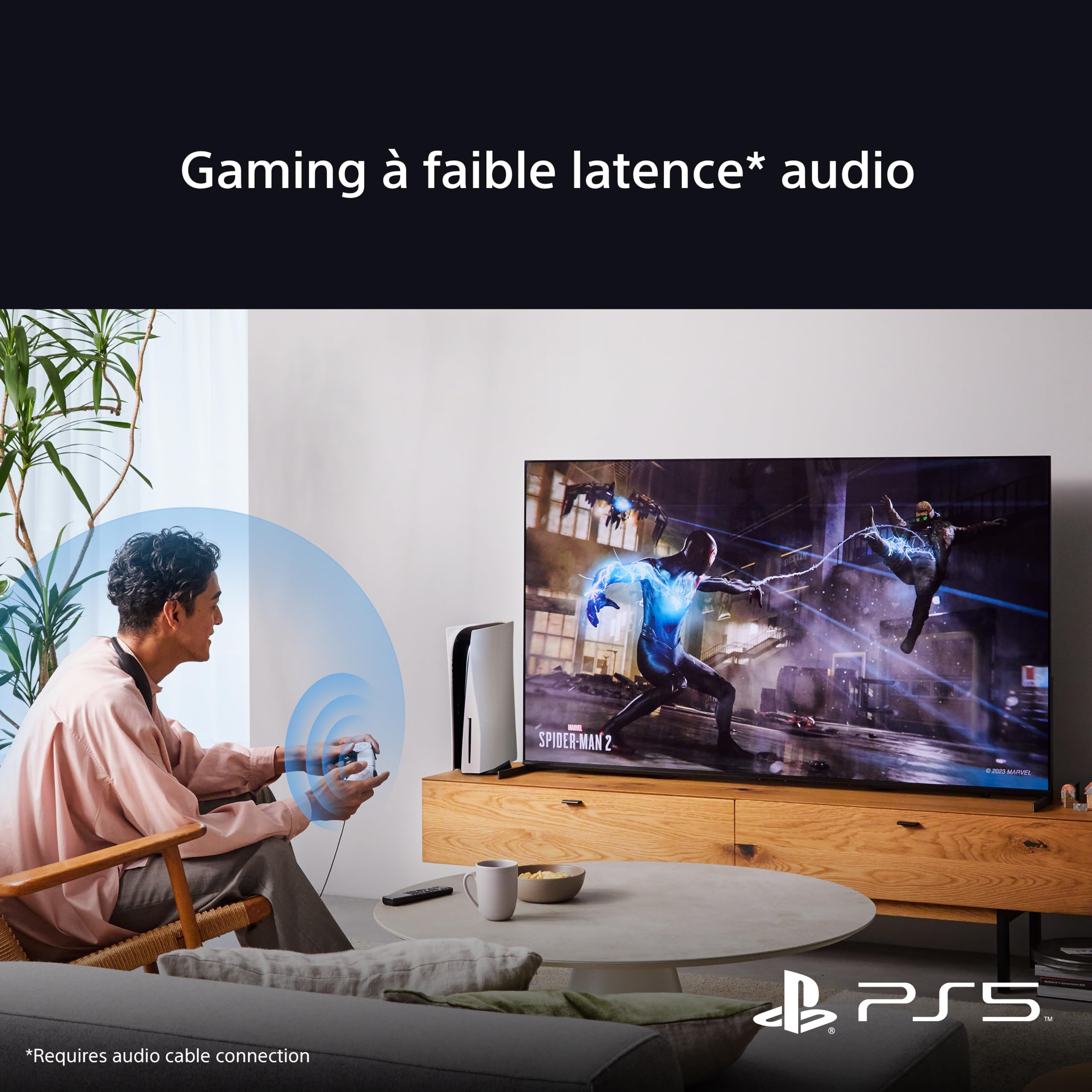 Sony BRAVIA Theatre U – Enceinte Tour de Cou sans Fil Dolby Atmos®, Bluetooth®, Connexion Multi-Points, Fonctions Gaming PS5, 360 Spatial Sound Personaliser, HT-AN7