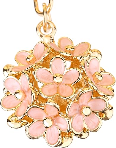 Miniatura 4 de Llavero de bola de flores y llavero de cristal de rosa con corazón dulce para mujer llavero de flor rosa 2 piezas mediano Multicolor M