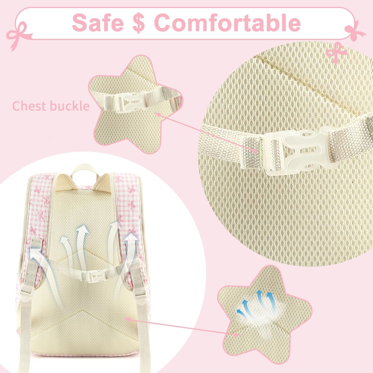 CAMTOP Preschool Backpack for Kids Girls Backpack Kindergarten School Bookbags for Toddler Travel