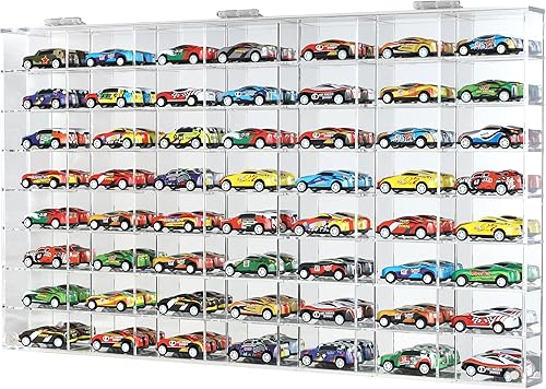 Miniatura 8 de Caja con 56 compartimmientos deHot Wheels para escala 1/64 NASCAR Diecase Pixar Car Redline (AHW64-56)