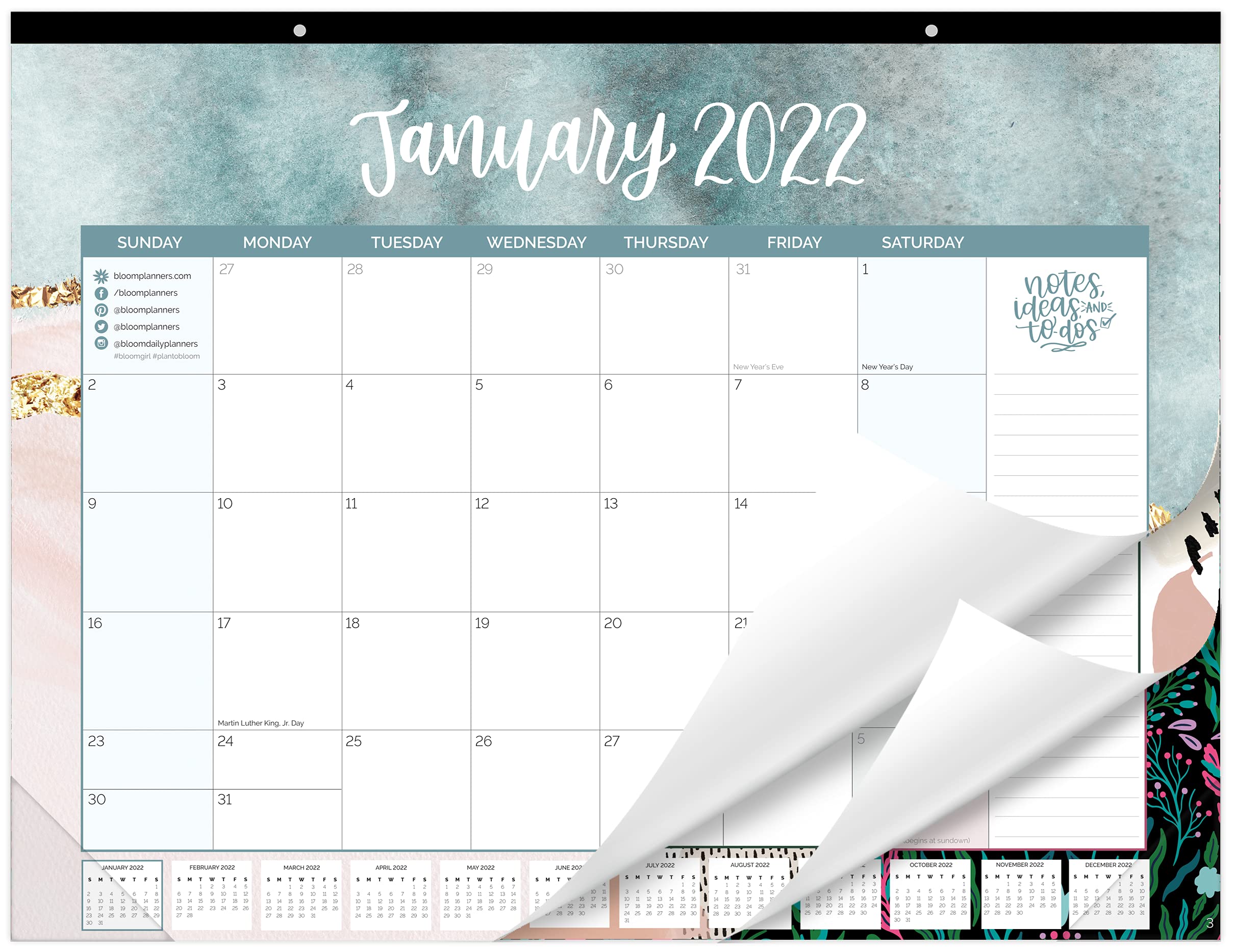 Buy bloom daily planners 2022 Desk/Wall 21" x 16" Large Monthly