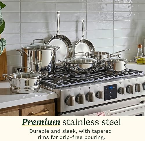 Miniatura 3 de Cuisinart Chef’s Classic 11-Piece Stainless Steel Pots and Pans Set, Cookware Set Compatible with Induction, Electric, Gas Cooktops, Aluminum Core