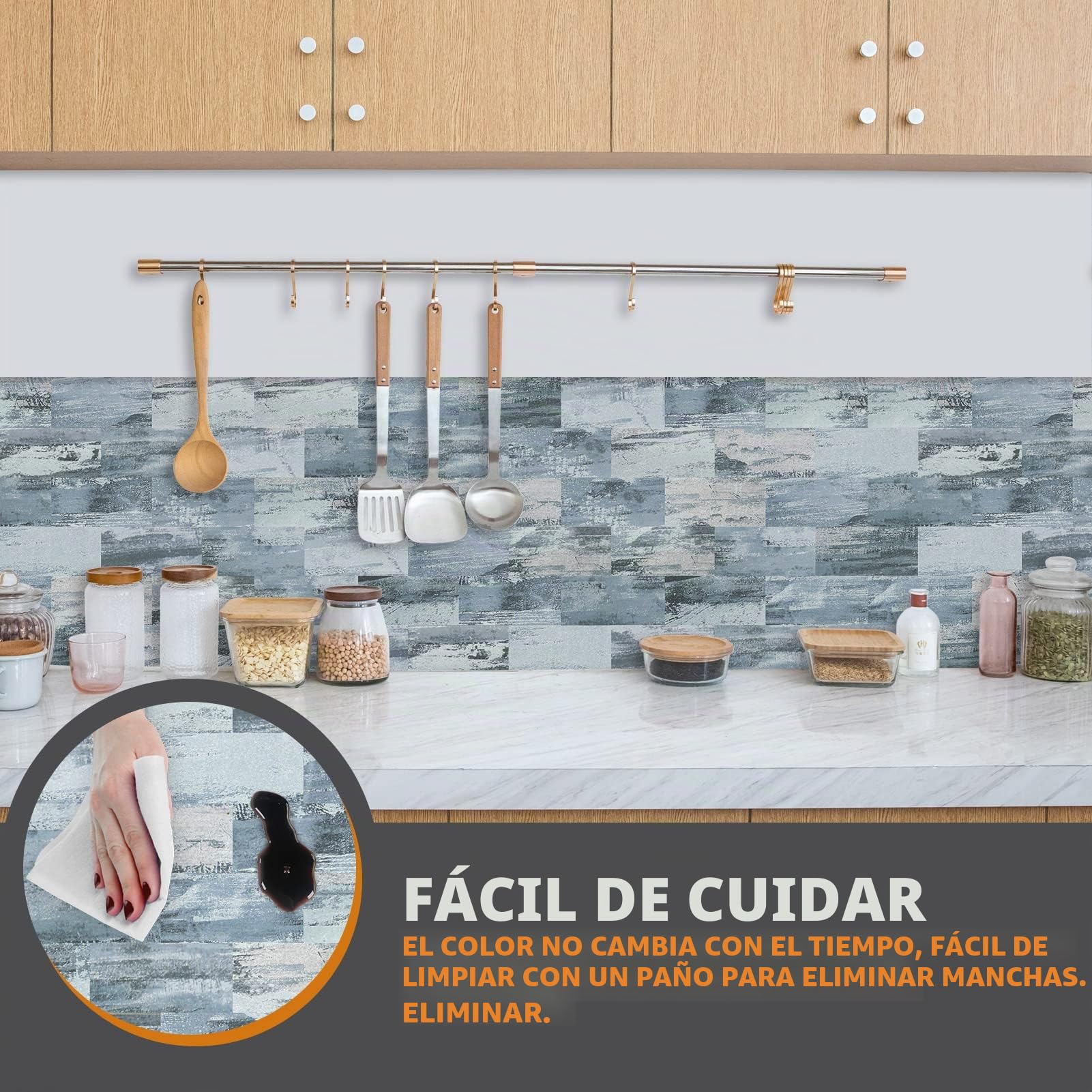 HENGMEI Adhesivos para azulejos 3D, paneles de pared de PVC, azulejos autoadhesivos para baño y pared de cocina, 34 x 29 cm, 10 unidades (color C)