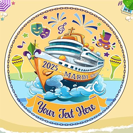 Mardi Gras Cruise Door Decoration Face Mask